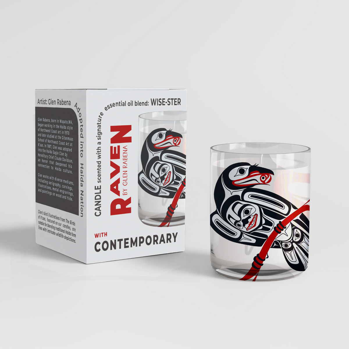 Scented Candle with RAVEN Contemporary Indigenous Art