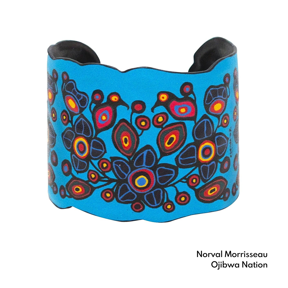 Vegan Leather Bracelet w/Contemporary Indigenous Design