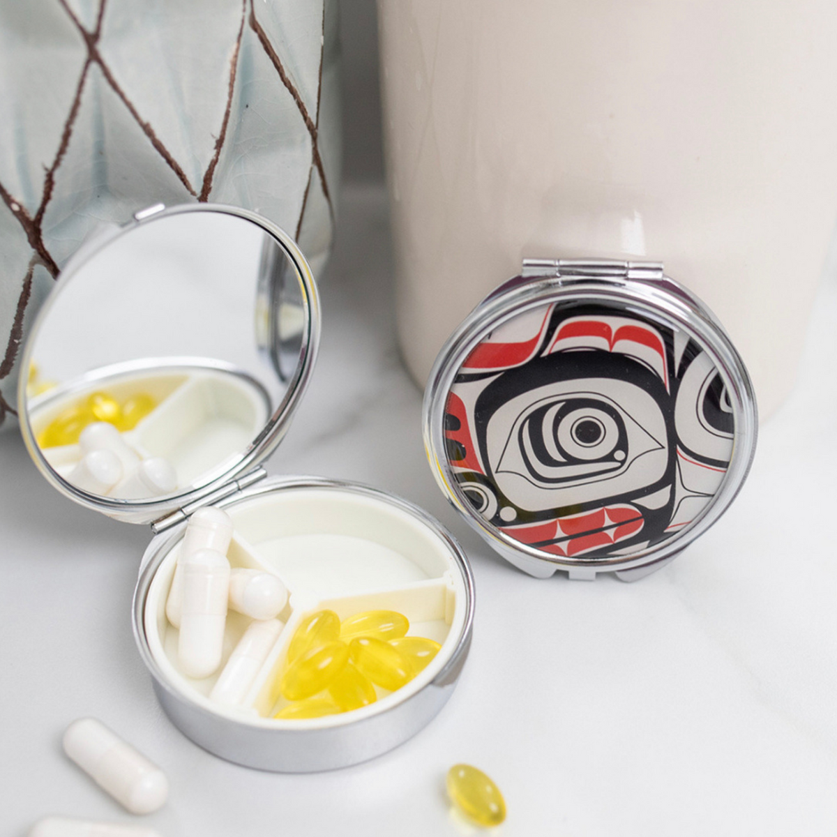 Pill Box w/ Contemporary Indigenous Artwork