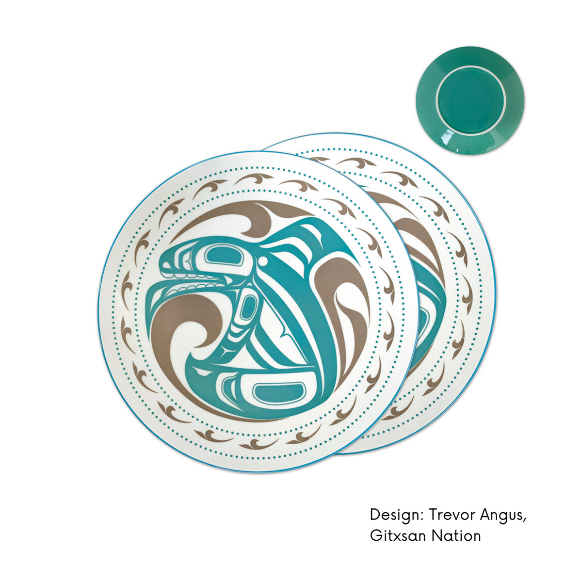 Art Dinner Plates / Contemporary Indigenous  Design (set of 2)