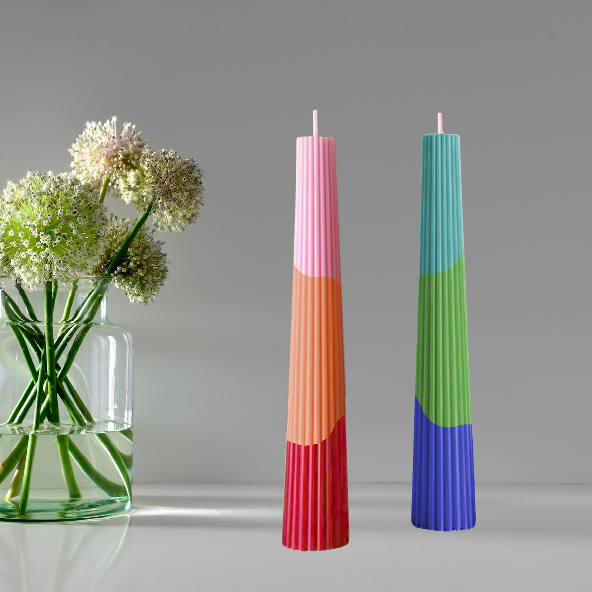 Decorative Fluted Taper Candle