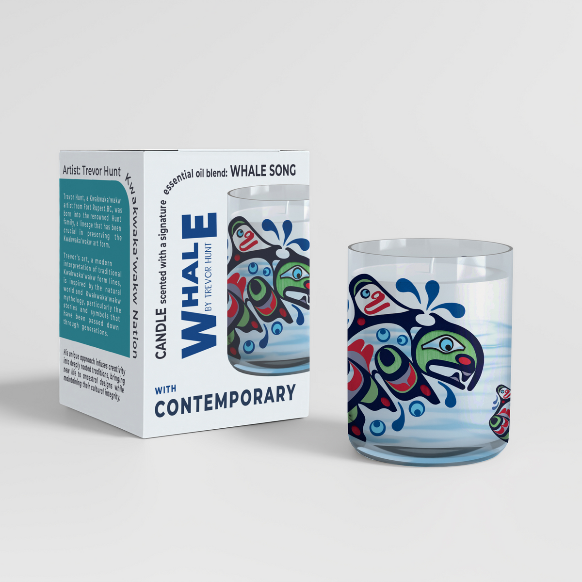 Scented Candle with WHALE Contemporary Indigenous Art