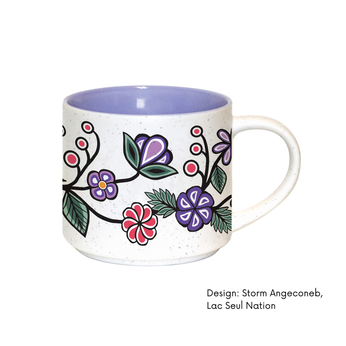Ceramic Mugs w/ Contemporary Indigenous Design (set of 2)