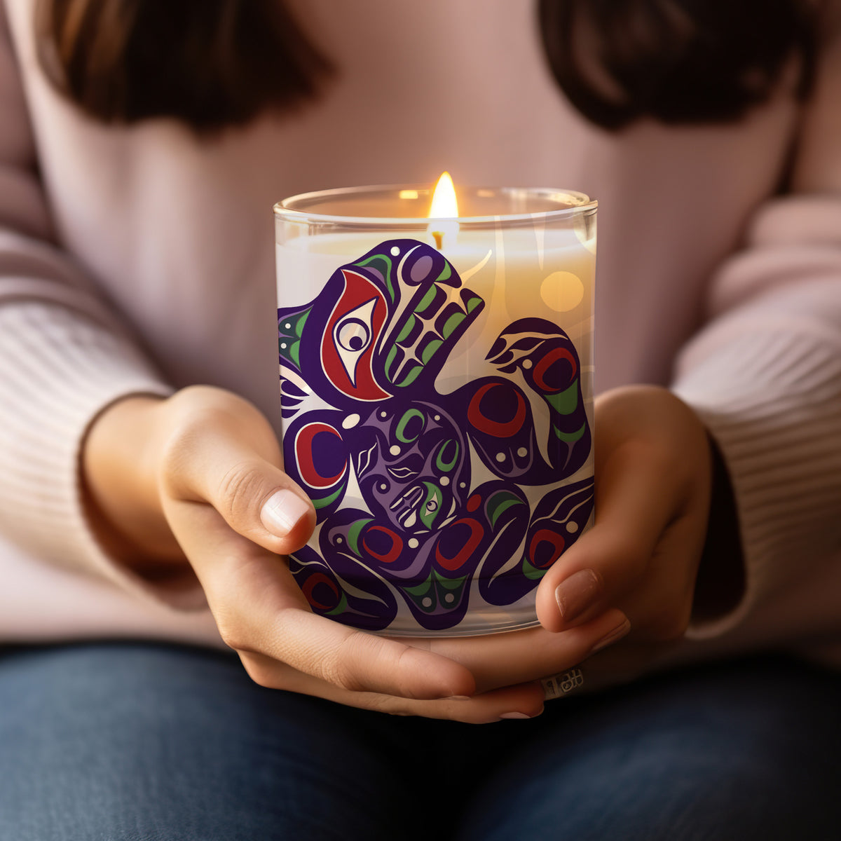 Scented Candle with MATRIARCH BEAR Contemporary Indigenous Art