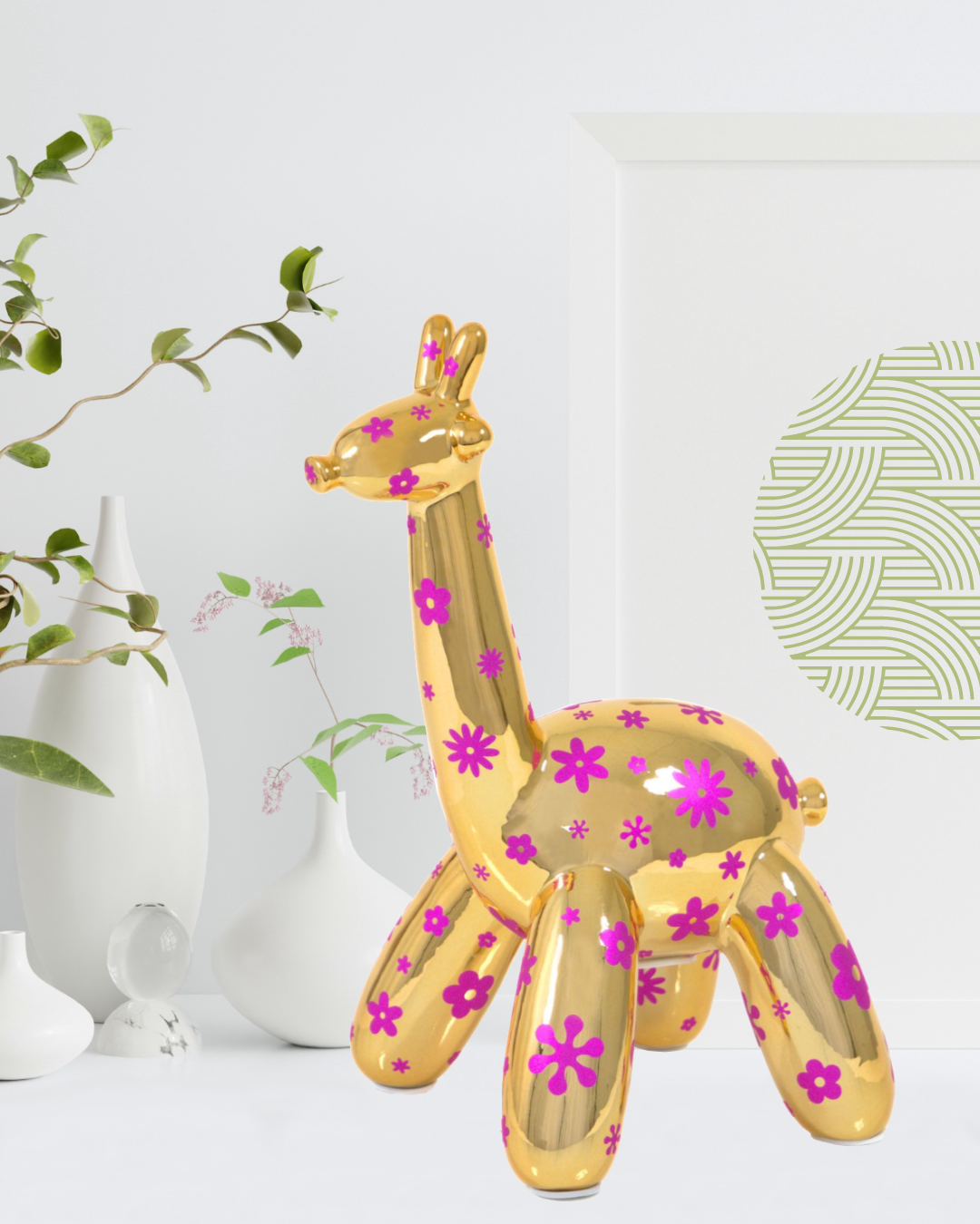 Balloon Money Bank Giraffe w/Decorations