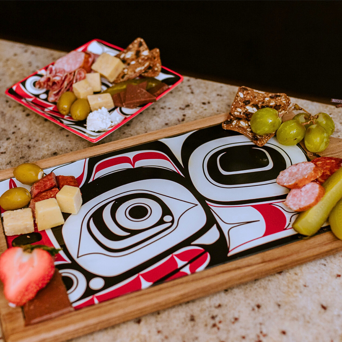 Serveware with Matriarch Bear Indigenous Design