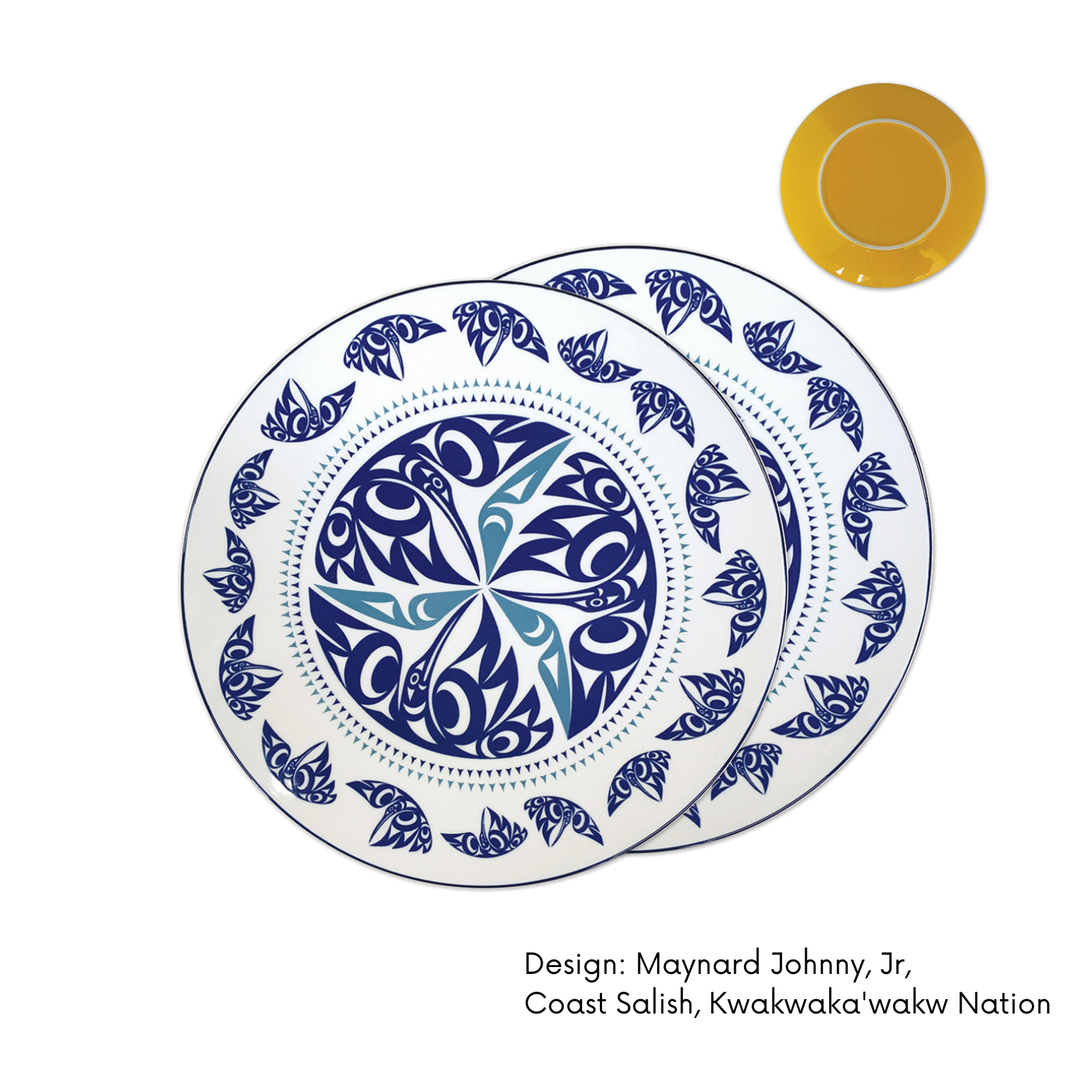 Art Dinner Plates / Contemporary Indigenous  Design (set of 2)