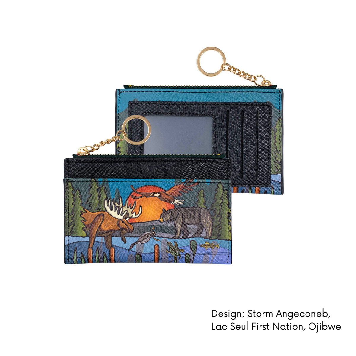 Card Wallet w/ Contemporary Indigenous  Design