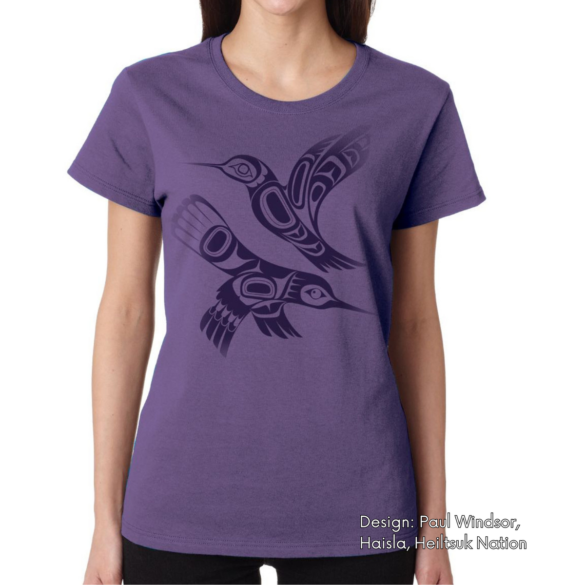 Ladies T-shirt with Infinity Joy Indigenous Design