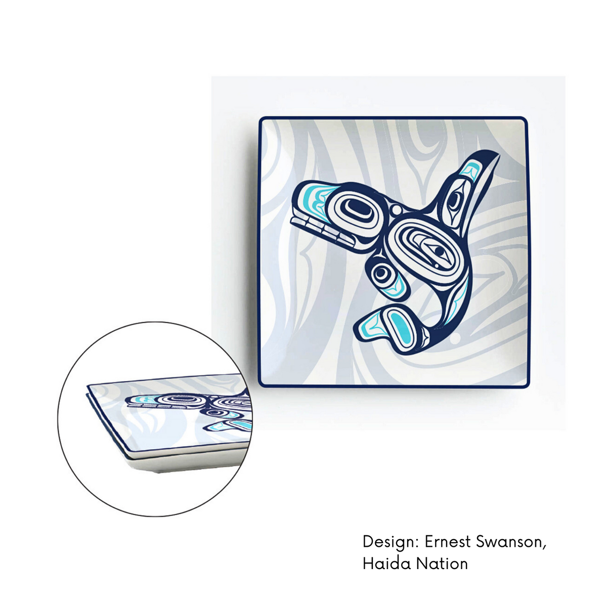 Serveware with Whales Indigenous Design