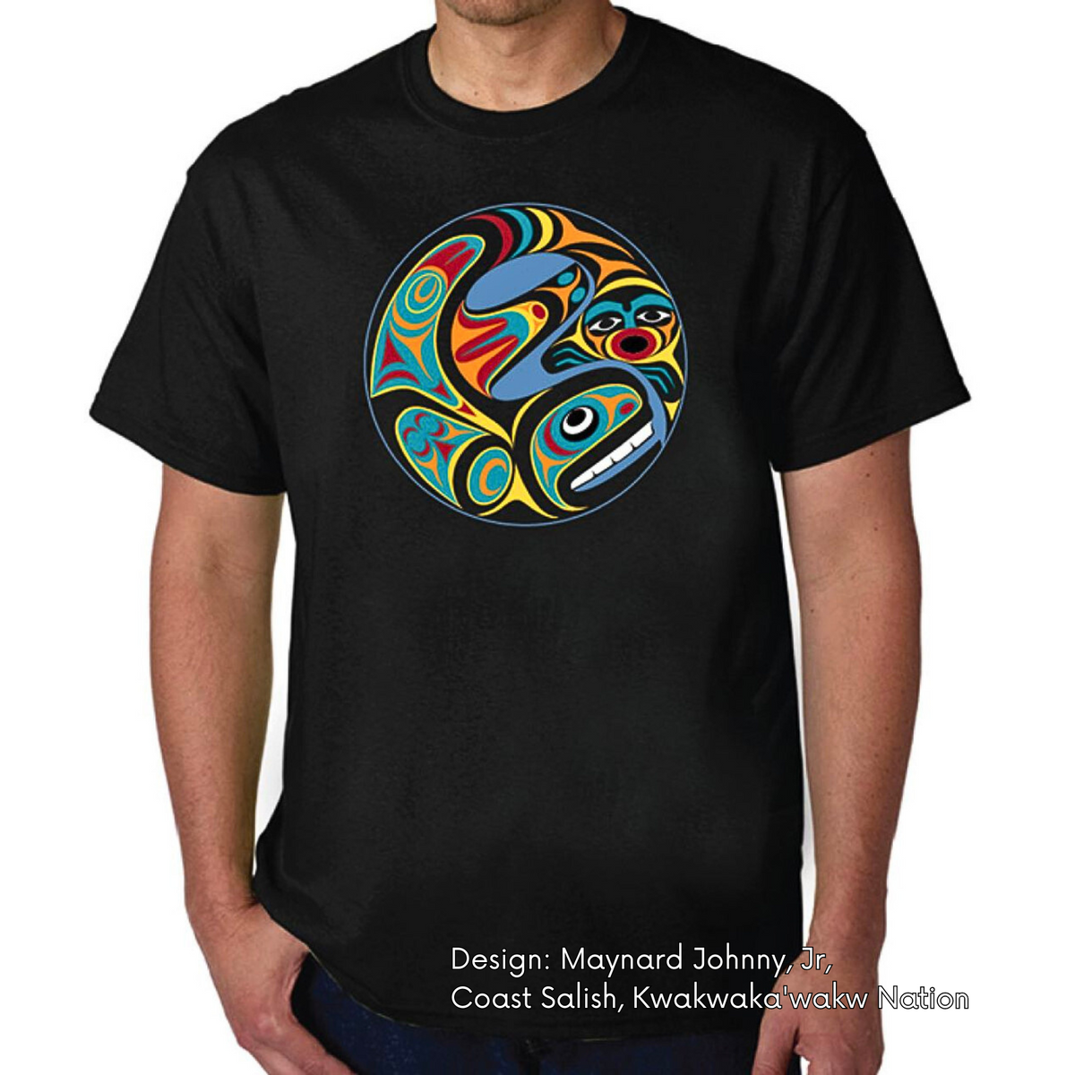 T-shirt with Whale Indigenous Design