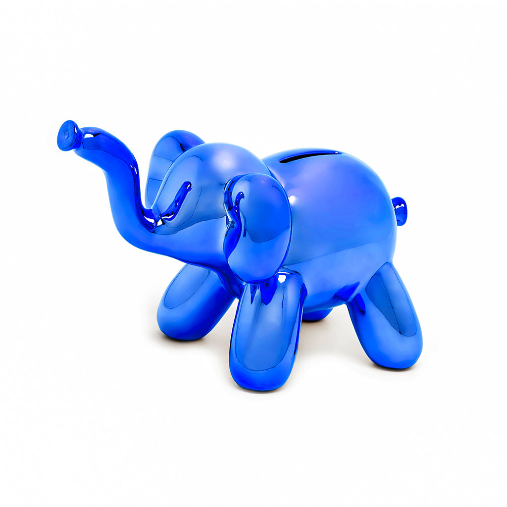 Made By Humans Balloon Art Inspired Piggy Bank Elephant Blue