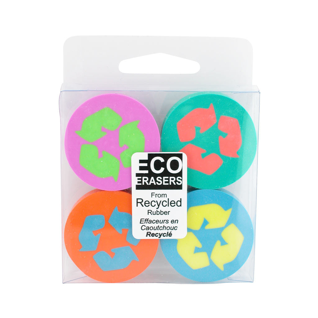 Made By Humans Eco Erasers Round (Set of 4)