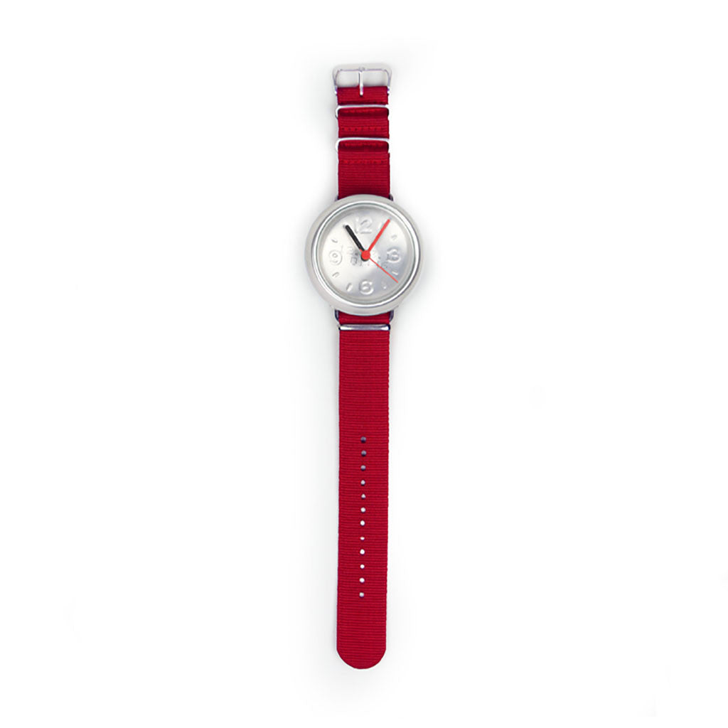 Made By Humans Pop Can Watch red nylon strap